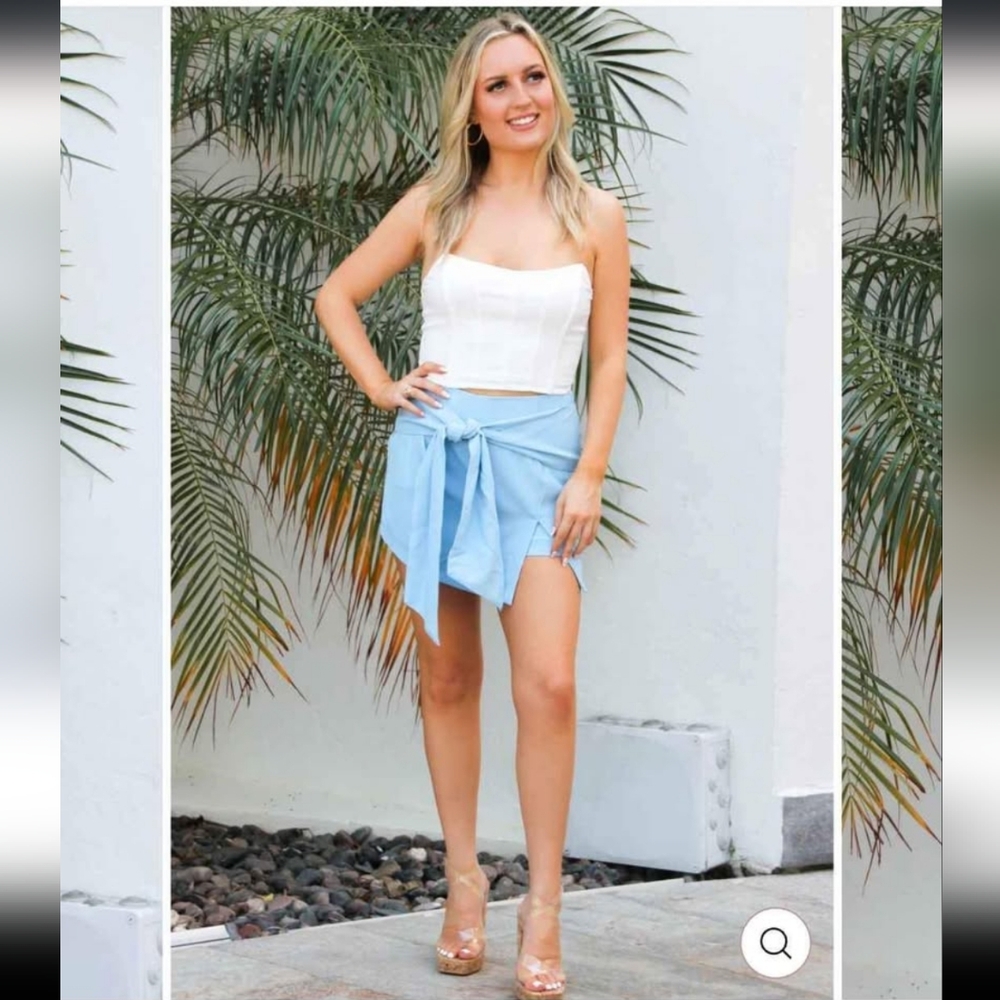 Tie-front Skort